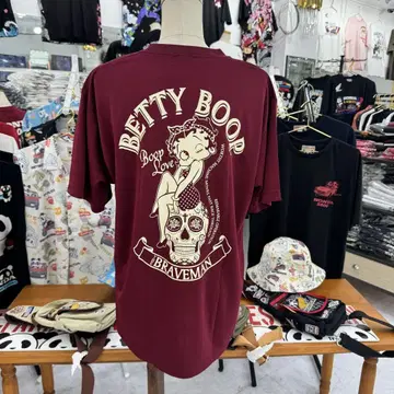 (30) BETTY BOOP 스컬 디자인 티셔츠