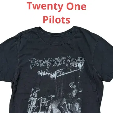 초레어! Twenty One Pilots 밴딩 티셔츠 블랙