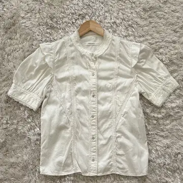 moussy 화이트 코튼 반팔 셔츠 사이즈 1
