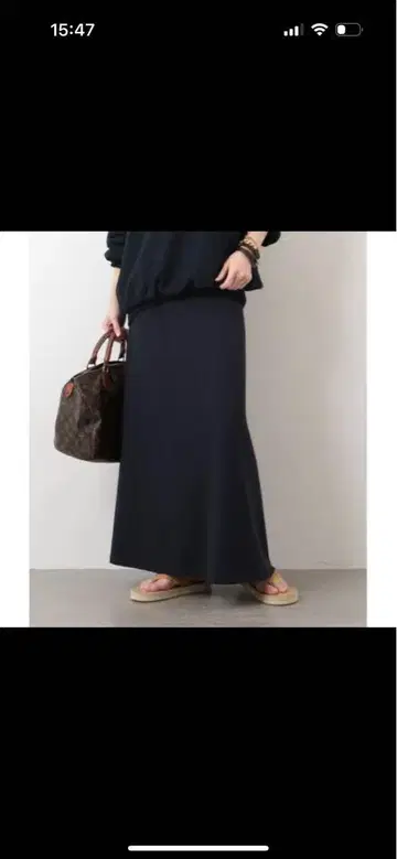 Jersey 플레어 롱 스커트 deuxiemeclasse