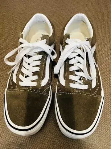 VANS 올리브 스웨이드 스니커즈