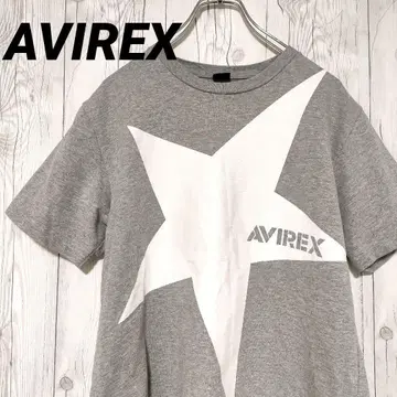 새상품급 아비렉스 AVIREX 티셔츠 빅 프린트 그레이 L