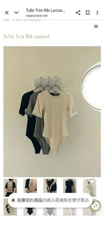 Tulle Trim Rib Leotard 로자문