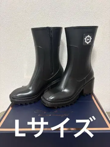 Rady 블랙 레인부츠 L 사이즈 힐 7cm