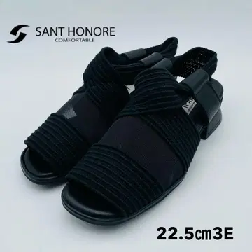 [미사용] SANT HONORE 블랙 샌들 22.5cm 3E 레이스