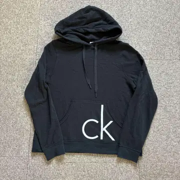 ck 후드 부착 후드티 블랙