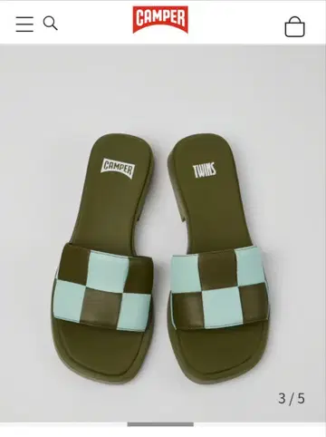 CAMPER 트윈스 가죽 샌들 37