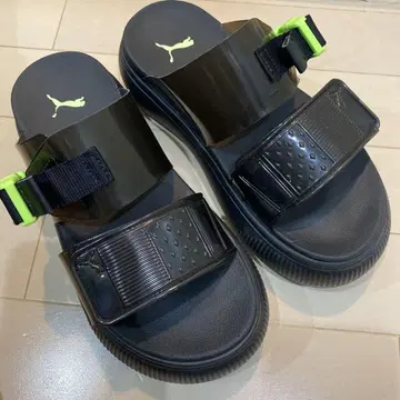 푸마 스웨이드 마유 샌들 팝 통굽 샌들 24cm
