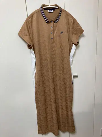 새상품급 휠라 골프 폴로 원피스 LL 브라운