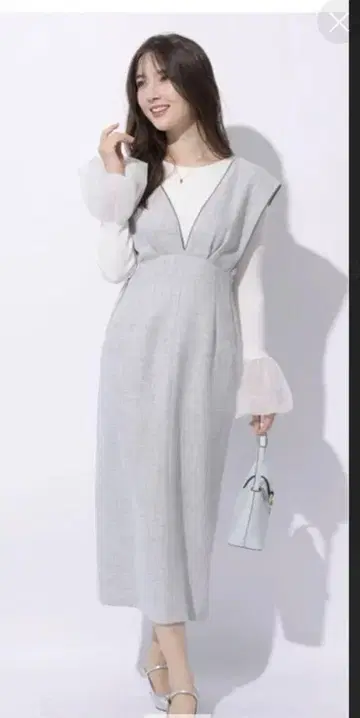 아푸와이저 리셰 파인핑 하이 웨스트 잔스카 원피스 그레이 M