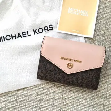 새상품 마이클코어스 MICHAELKORS 브라운 핑크 키케이스 지갑