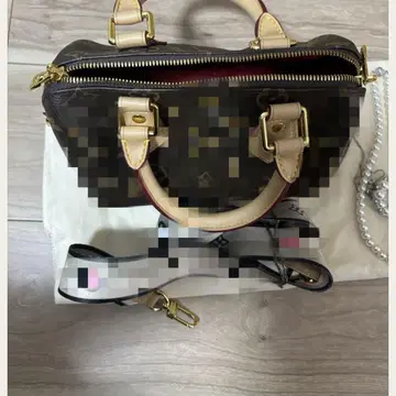 가죽 숄더백 다크 브라운