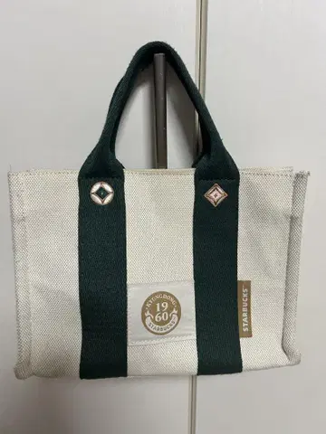 STARBUCKS 토트백 화이트/그린
