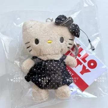 로리즈팜 토이 키링 일광화상 키티 도트 블랙 검정