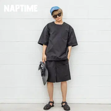 냅타임 naptime Nissy 자수 반팔 풀오버 M 사이즈