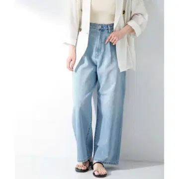 URBAN RESEARCH Sonny Label 턱 와이드 데님