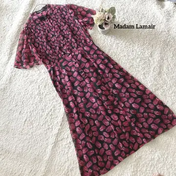 마담 라메르 Madam Lamair 플라워 프린트 반팔 원피스