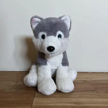 늑대 봉제 인형 그레이/화이트