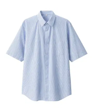 MUJI Labo 신사 포플린 히토미 반팔 셔츠 M