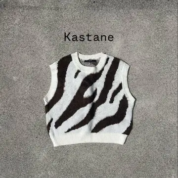 Kastane 제브라 패턴 니트 베스트