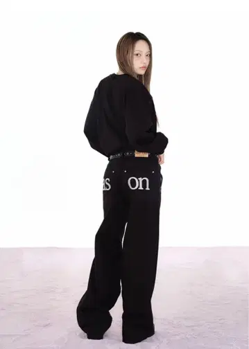as"on 아즈온 SMOG WIDE PANTS BLACK
