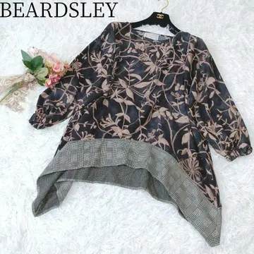 BEARDSLEY/비어즐리] 꽃무늬 셔츠 체크 보태니컬 도킹