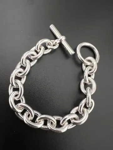 실버 925 라운드 체인 팔찌 시계 부품 폭 약 14mm