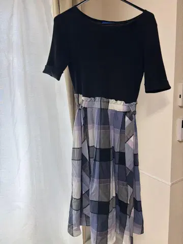 BLUE LABEL CRESTBRIDGE 반팔 원피스 코튼