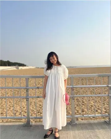 AJISAI mini frill puff OP 화이트 S