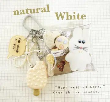 가챠 파우치 미색 밀키 화이트 natural 무뉴 스위츠 파우치