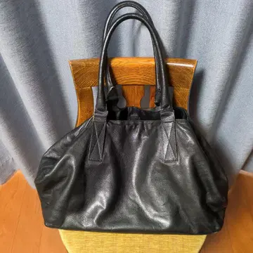 가죽 블랙 토트백