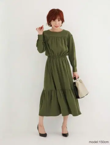코히나 COHINA 티어드 맥시 원피스