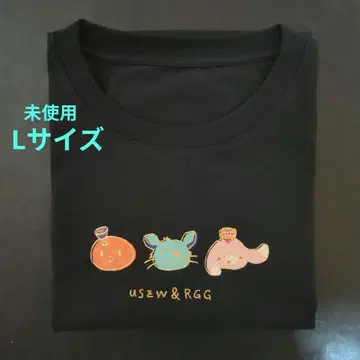우시자와 류가 콜라보 티셔츠 블랙 L 사이즈