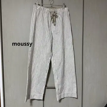moussy 코튼 스트라이프 팬츠