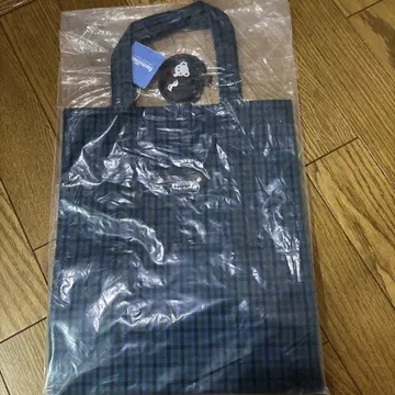 파밀리아 파랑 체크 토트 구형