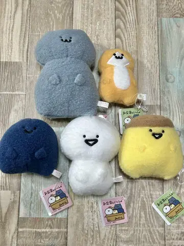 문구와 함께 폭신폭신 봉제 인형 세트
