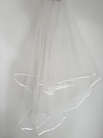 일리 다메존 화이트 웨딩 베일 빗 포함