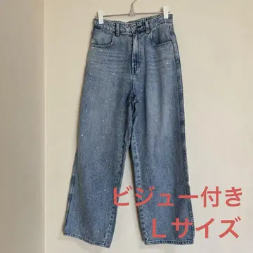 GOOD 데님 프리미엄 배기 팬츠 비쥬 포함 글로벌 워크 청바지