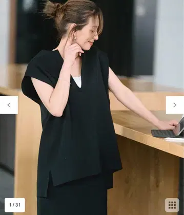 세탁 가능, 경량] 형태 니트 베스트