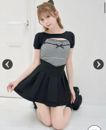 michellMacaron 미셸 마카롱 슬림 레그 스커트 블랙 M