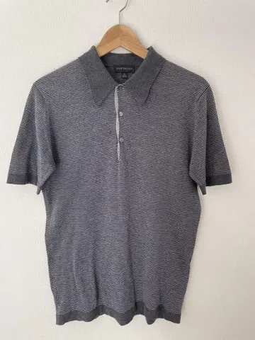JOHN SMEDLEY 스트라이프 피케 셔츠 S