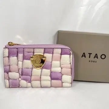 미사용 ATAO 아타오 키케이스 미니 지갑 벨 로지 라벤더 현행 모델