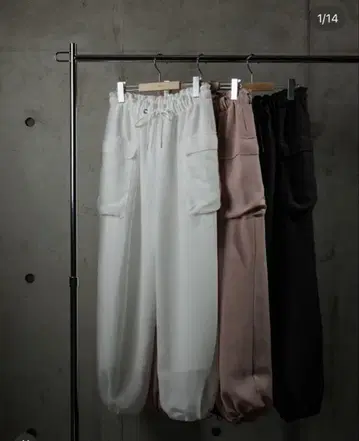 T.japan 메쉬 조거 팬츠 화이트