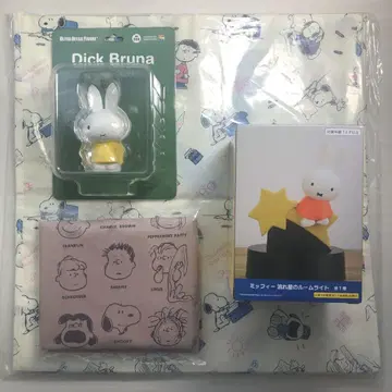 스누피 SNOOPY 에코백 미피 피규어 라이트 세트 4개