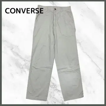 CONVERSE 팬츠 크림 와이드 스트레이트 빈티지 아메카지