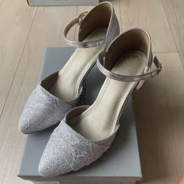 Jurer] 6.5cm 힐 펌프스 레이스 앵클 스트랩 M 사이즈
