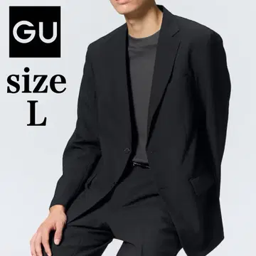 미사용급 GU 워셔블 드라이 스트레치 자켓 L 블랙