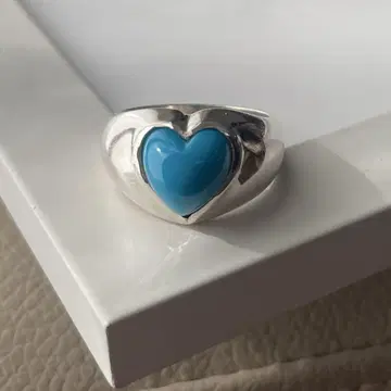 SILVER 하트 터콰이즈 반지