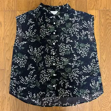 SLOBE IENA 미모사 패턴 카라 부착 블라우스 블랙