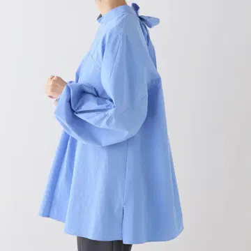 이에나 IENA 상의 요크 커브 블라우스 셔츠 백 리본 프리